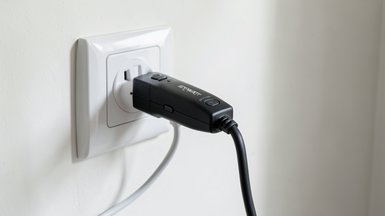 izywatt 1500 en cours de recharge sur une prise électrique murale