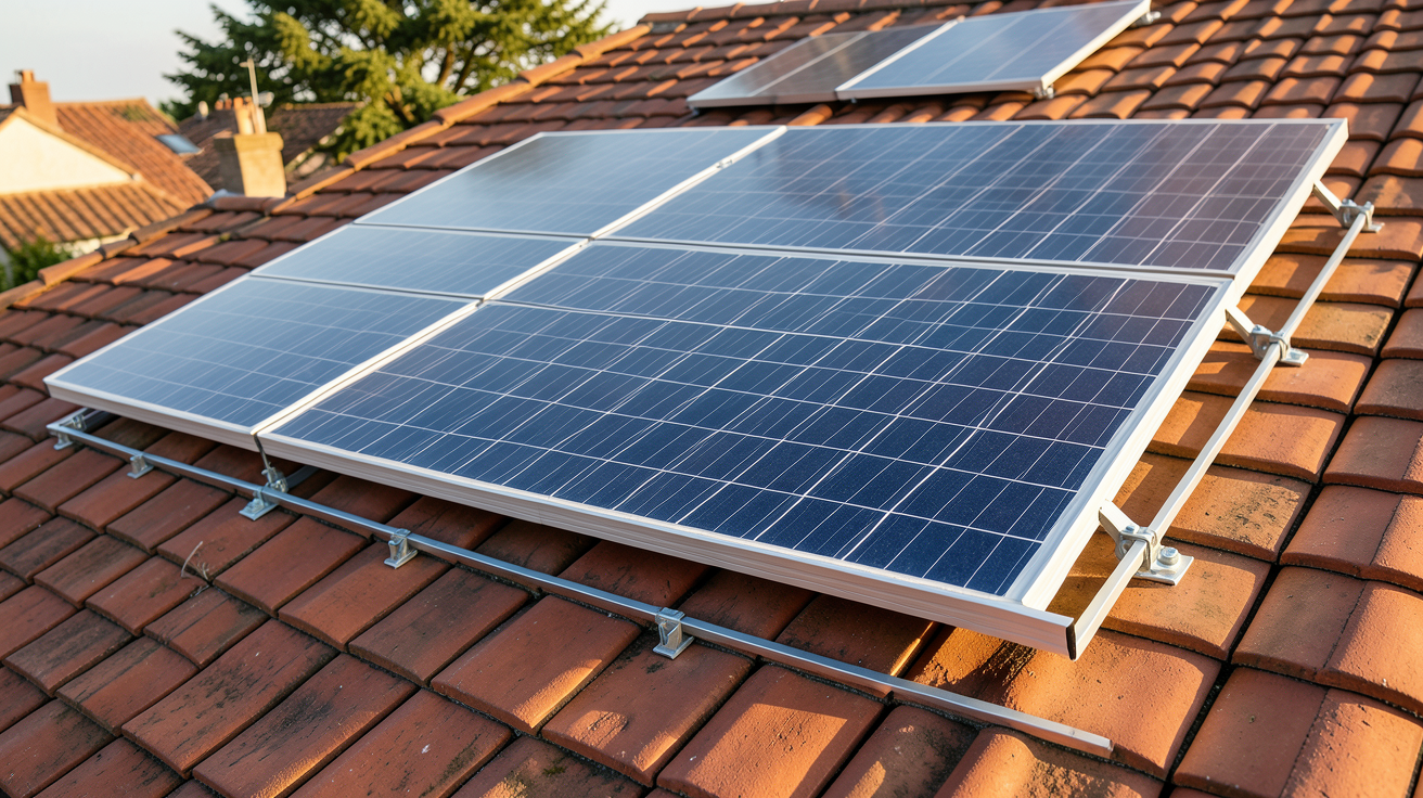 k2 photovoltaique système de montage pour toiture avec panneaux solaires