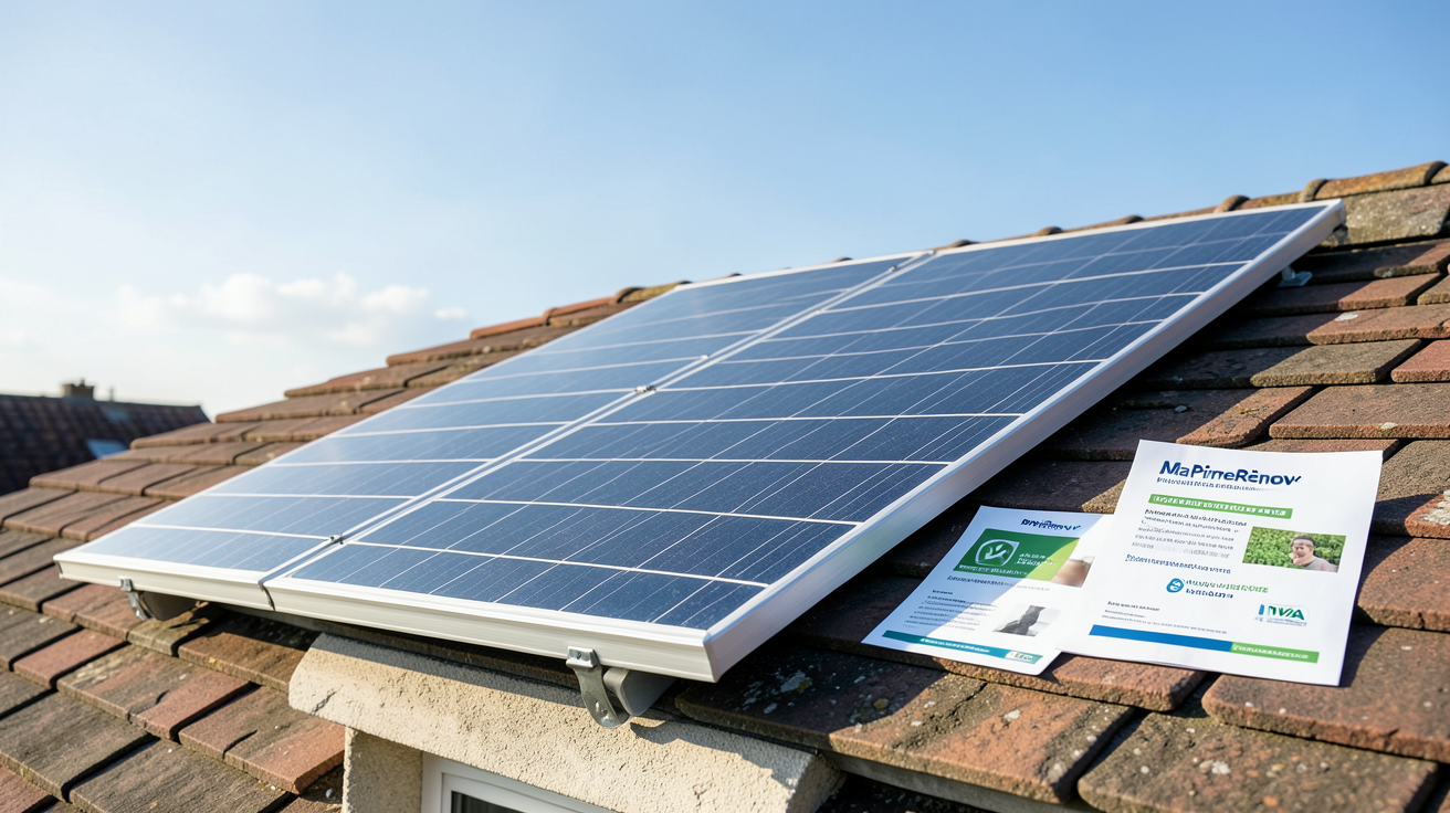 kit solaire prix avec aides financières 2024 : MaPrimeRénov', TVA réduite et primes locales affichées