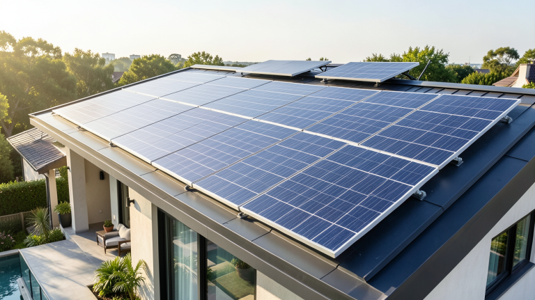 kit solaire prix et équipement photovoltaïque installé sur une habitation