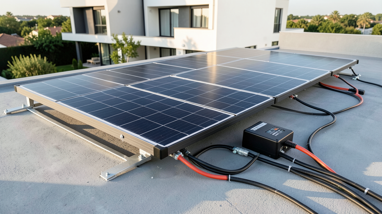 kits solaires autonomes installation guide complet avec panneaux photovoltaïques et onduleur sur toit moderne