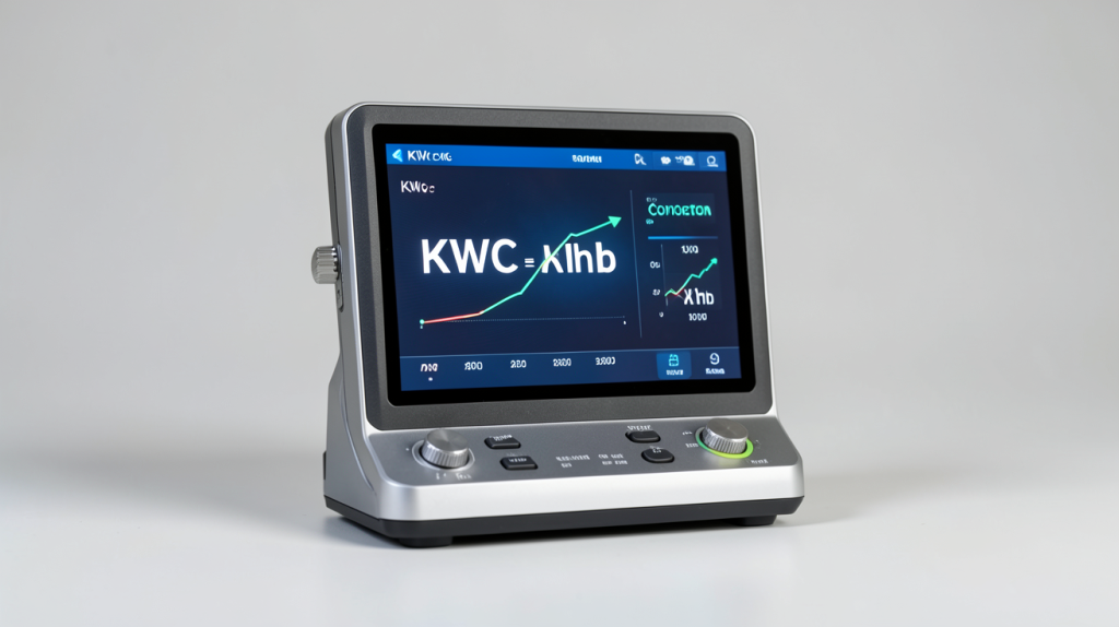 kwc en kwh calculé sur un écran de calculateur solaire professionnel
