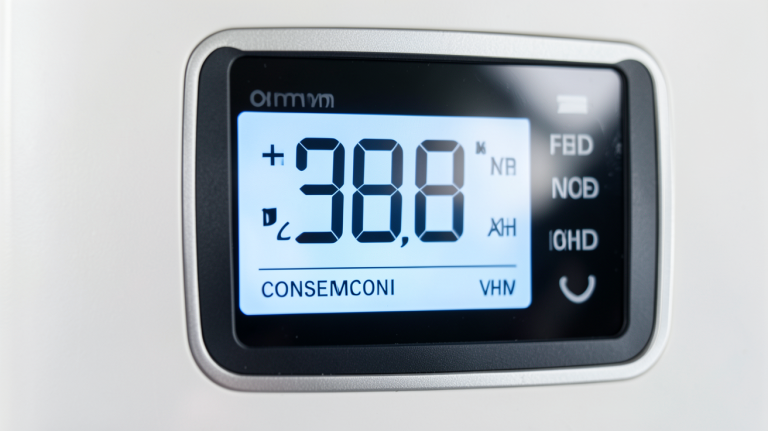kwc kwh affiché sur un compteur électrique numérique moderne