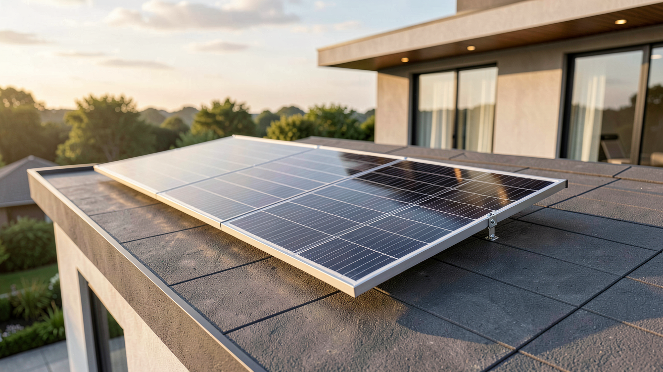 kwc panneau solaire photovoltaïque installé sur un toit de maison moderne illustrant la définition et le rôle dans une installation solaire
