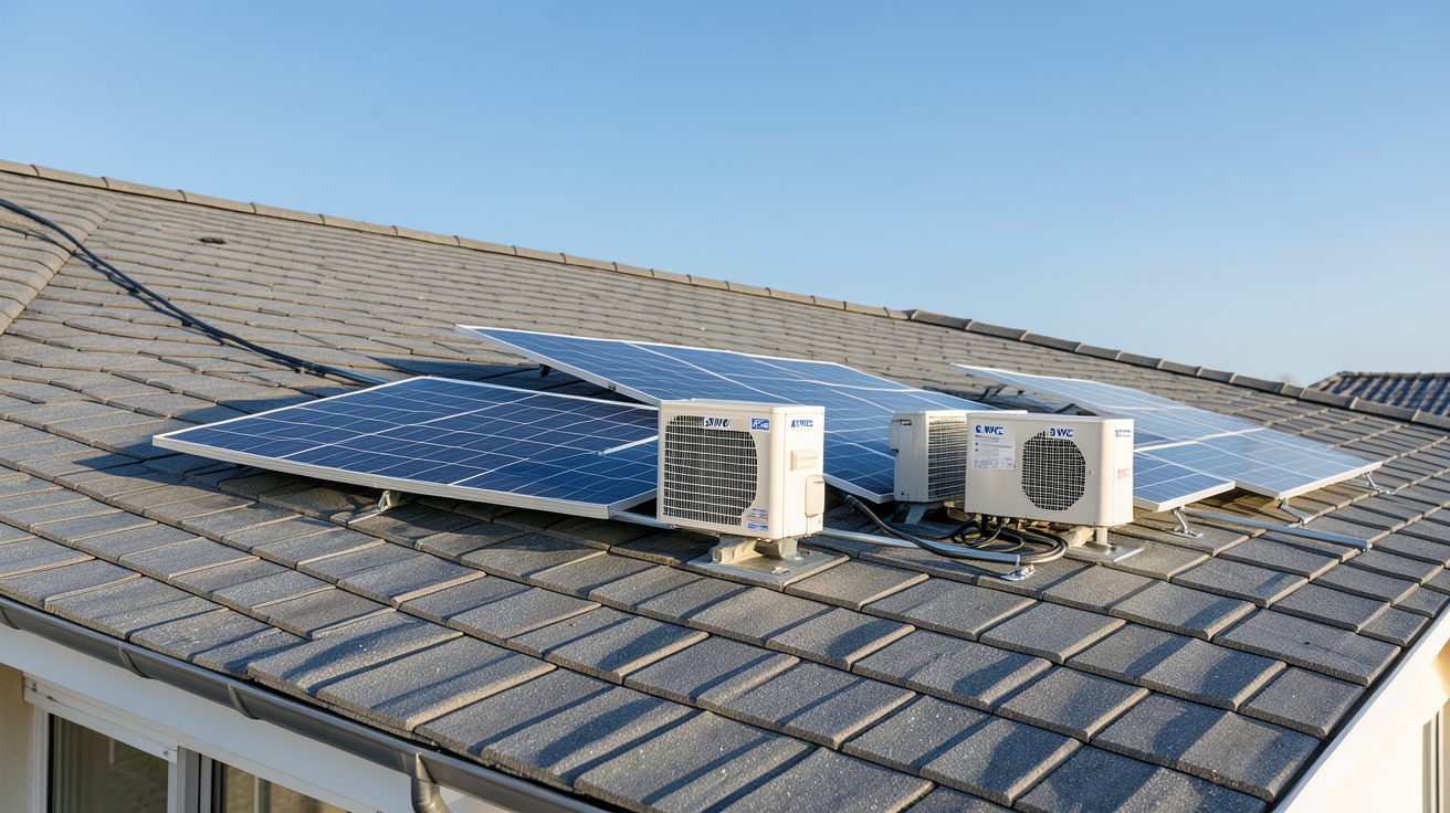 kwc photovoltaique comparatif de puissance 3 kWc 6 kWc 9 kWc installé sur toit de maison moderne