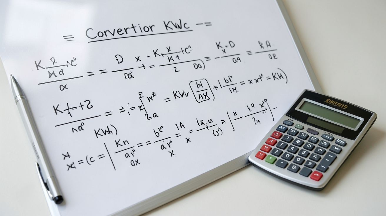 kWh kWc méthode de calcul pour la conversion des unités énergétiques