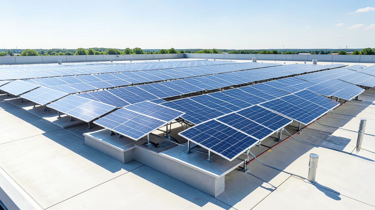 l énergie solaire thermique avec des capteurs solaires installés sur un toit et un ballon de stockage.
