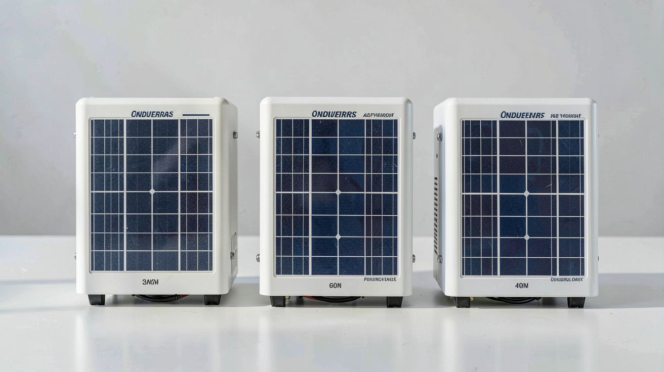 l onduleur photovoltaïque présentant différents types d'onduleurs alignés