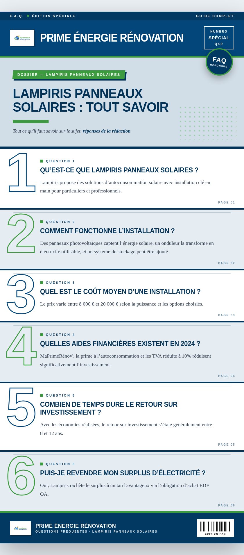 Infographie : Lampiris panneaux solaires : tout savoir