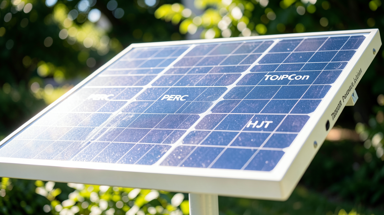 le meilleur panneau solaire affichant les technologies PERC, TOPCon, HJT et tandems pérovskite/silicium en 2026
