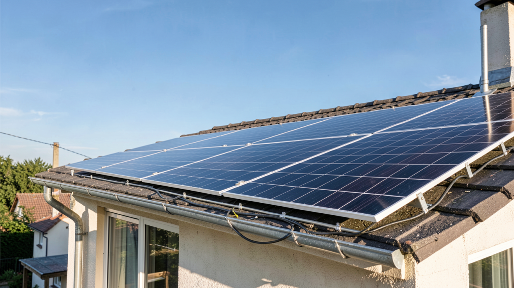 le photovoltaïque est-il rentable installation solaire sur toit de maison individuelle