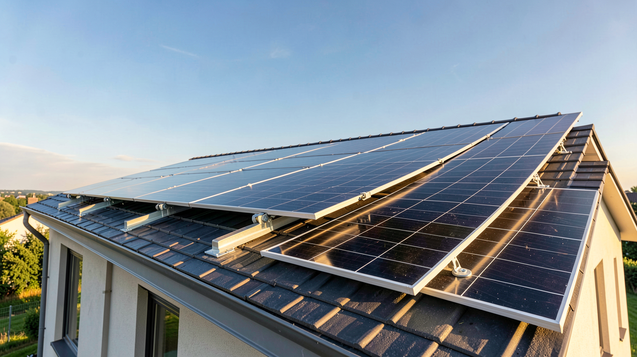le photovoltaïque est-il rentable : installation de panneaux solaires sur le toit d'une maison individuelle
