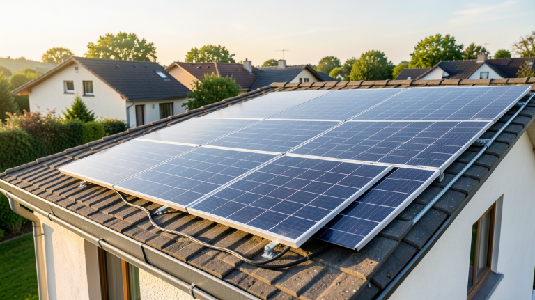 le prix d'un panneau solaire photovoltaïque installé sur le toit d'une maison individuelle