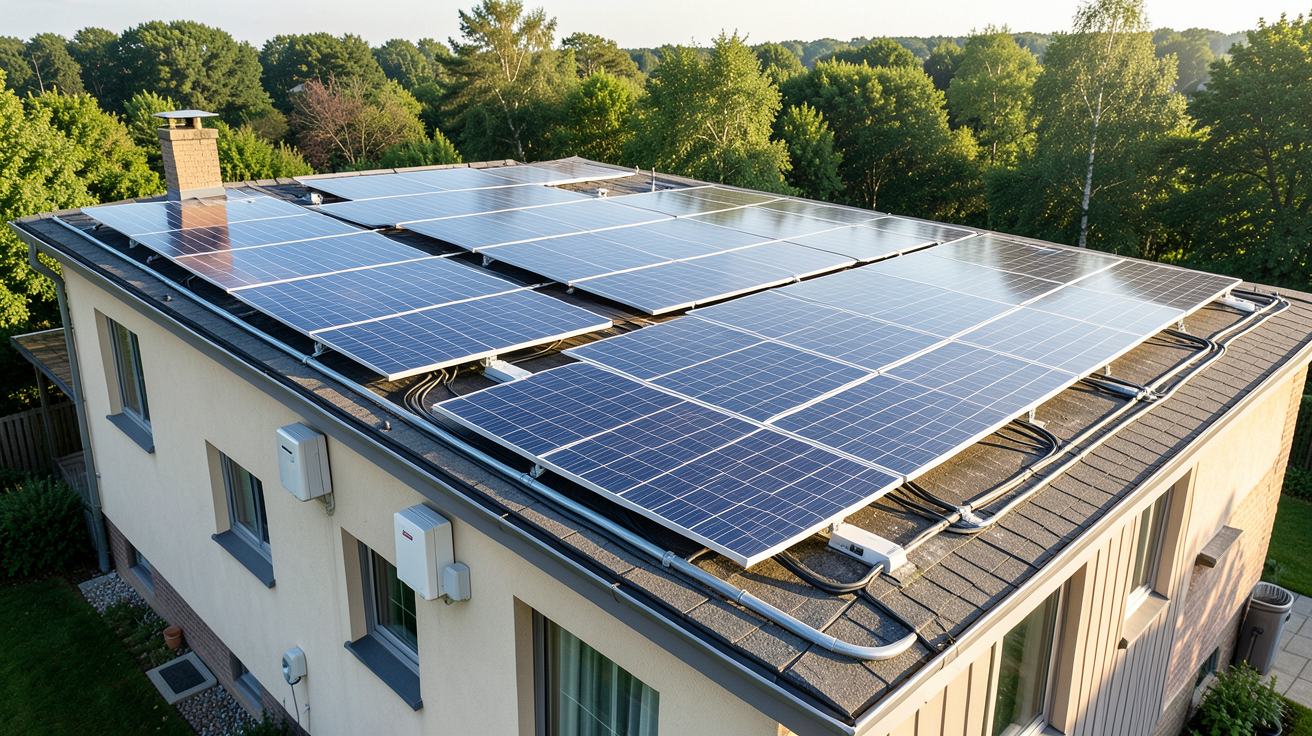 le prix de panneau solaire : installation complète de panneaux solaires sur une maison individuelle