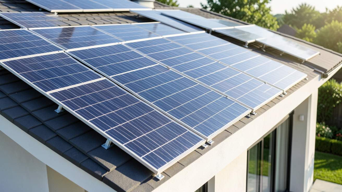 le prix des panneaux solaires photovoltaïques illustré par une installation solaire de haute qualité sur un toit moderne