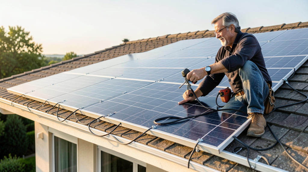 le prix du panneau solaire installation sur toit de maison individuelle par un professionnel