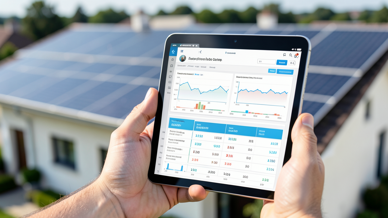 le prix panneau solaire illustré par un devis financier détaillé sur une tablette numérique