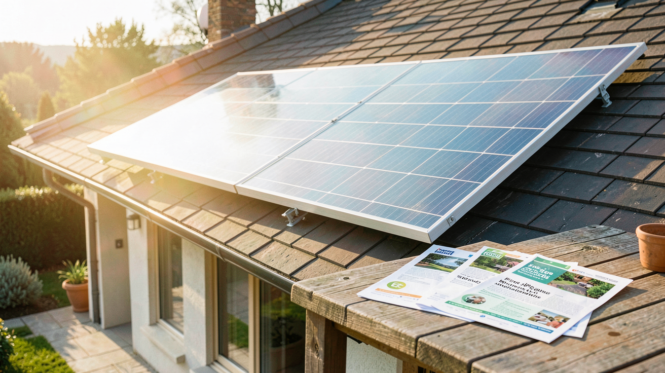 le solaire thermique avec les aides financières disponibles (Prime Énergie Rénovation, MaPrimeRénov', Fonds Chaleur, CEE) affichées à côté