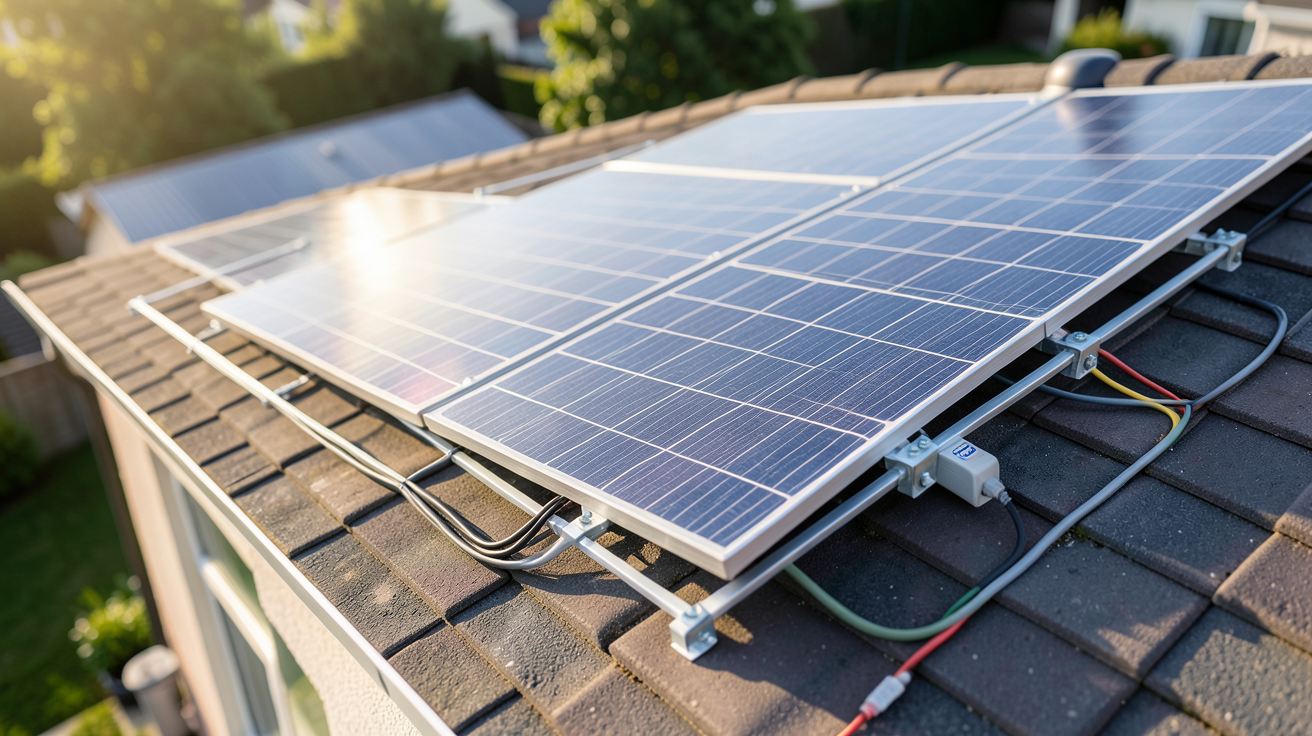 leroy merlin panneau photovoltaïque installation étape par étape sur toit de maison