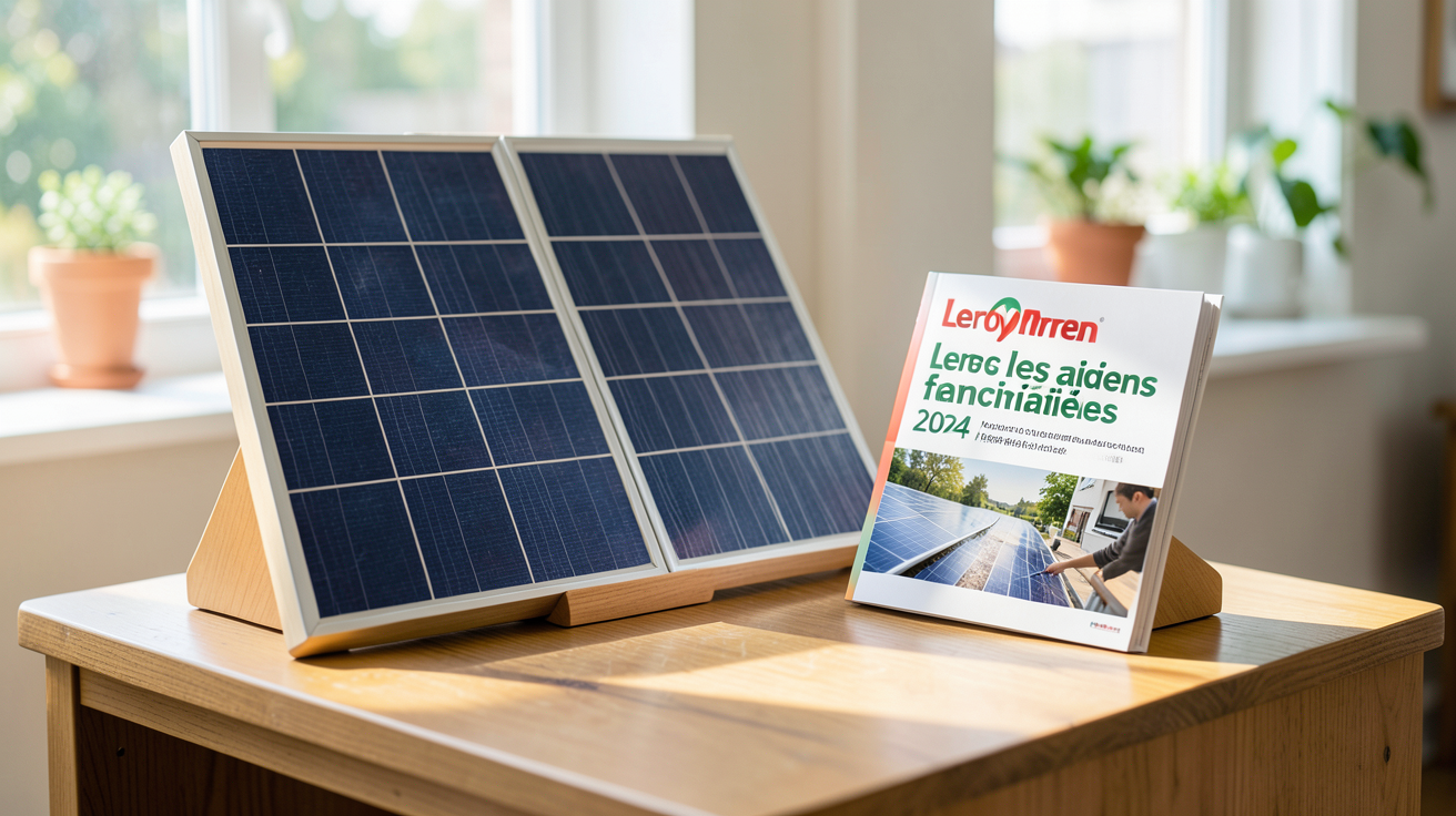 leroy merlin panneau solaire présentant les aides financières 2024 pour réduire le coût d'installation