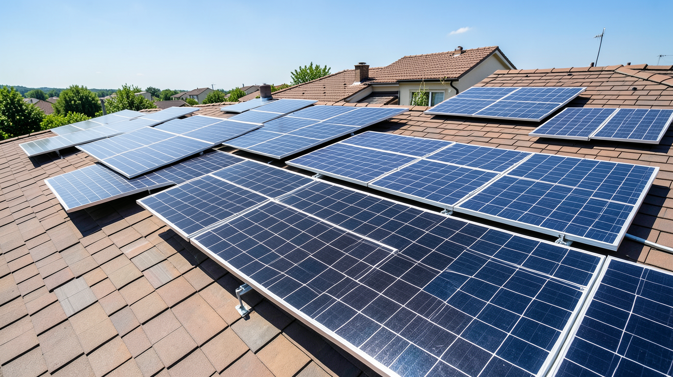 les panneaux photovoltaïques différents types disponibles sur le marché exposés sur un toit