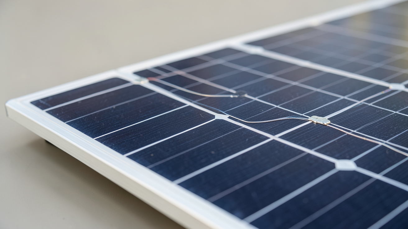 les panneaux solaires photovoltaïques montrant le fonctionnement détaillé des cellules et connexions électriques