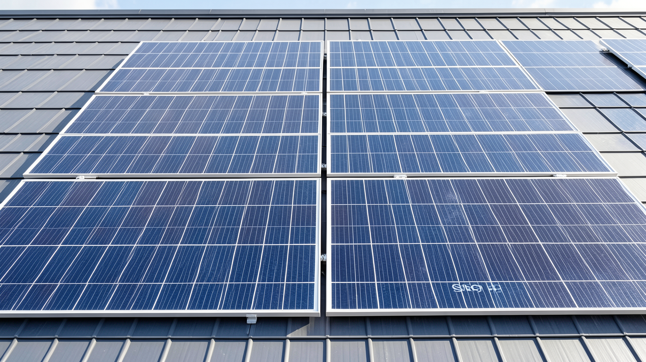 longi panneau solaire comparé à d'autres marques sur un toit ensoleillé