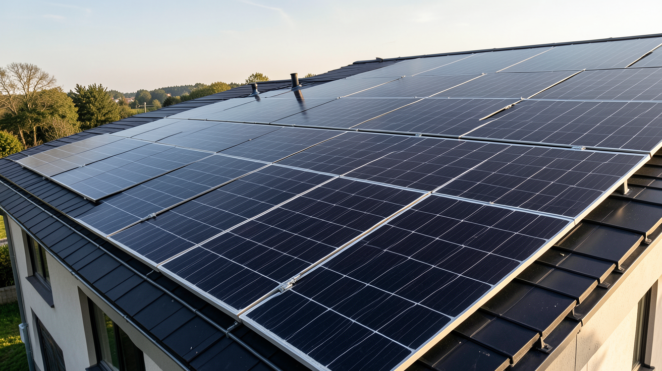 m2 panneau photovoltaique guide pour calculer la surface idéale de panneaux solaires sur un toit résidentiel