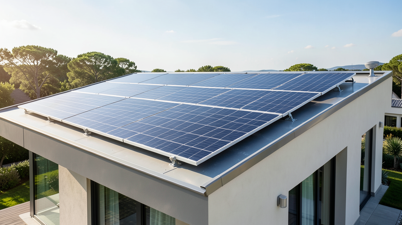maison solaire équipée d'une batterie solaire, illustration du coût d'investissement et de la rentabilité
