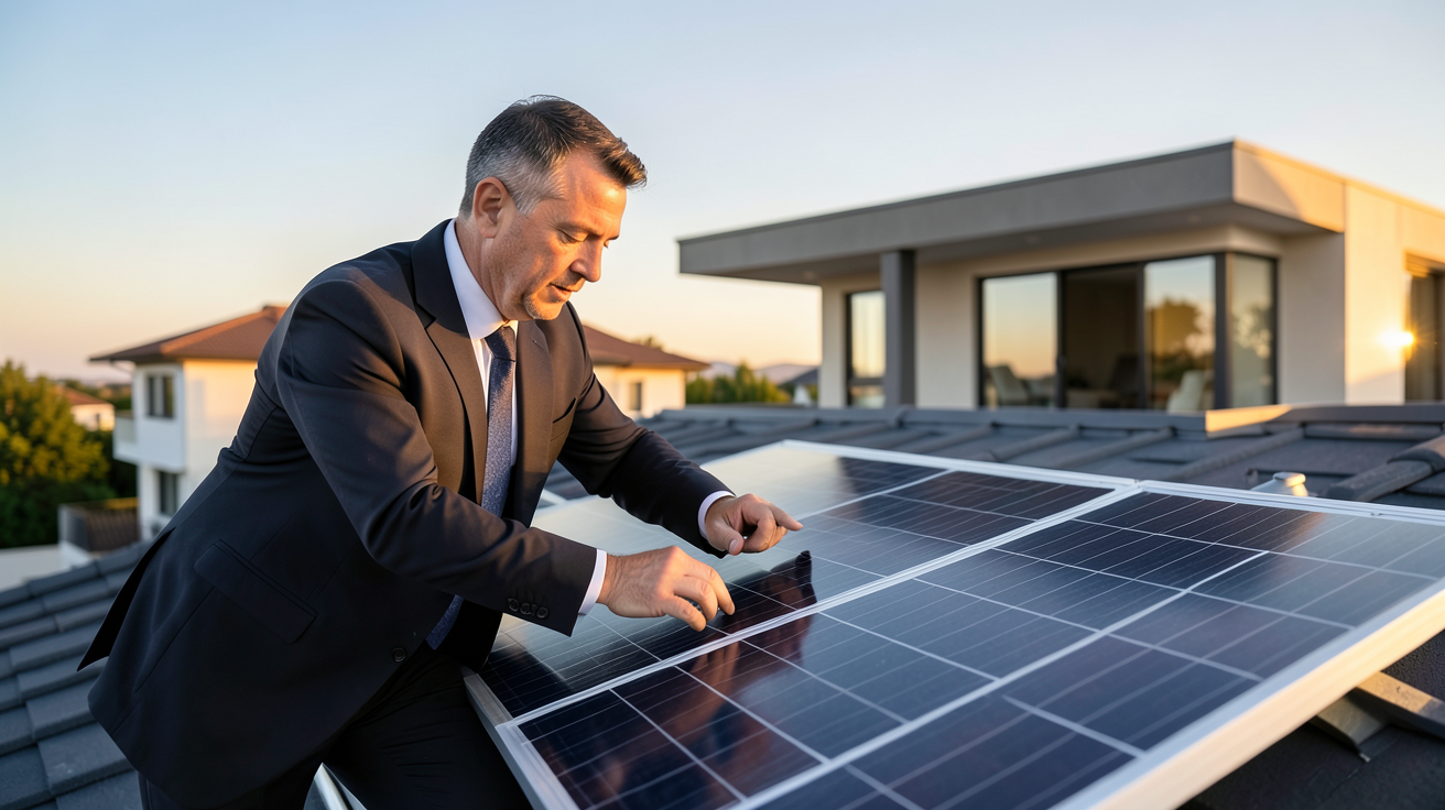 meilleur entreprise panneau solaire évaluant les critères de qualité d'une installation sur un toit résidentiel