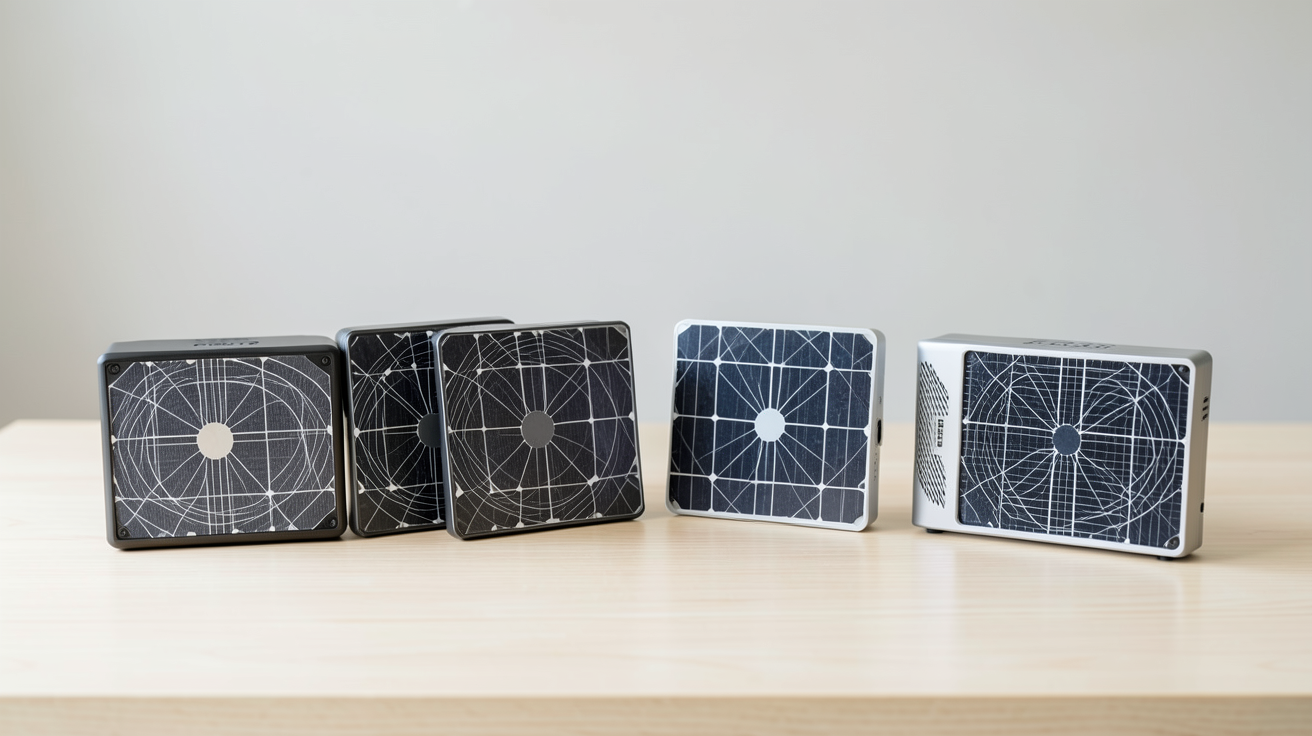 meilleur générateur solaire top 5 2025-2026 présenté en sélection sur une table en bois