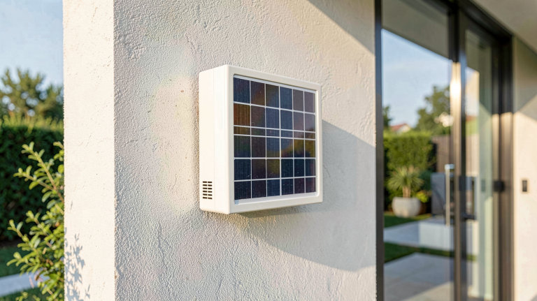 meilleur onduleur solaire 2021 installé sur un mur extérieur de maison moderne