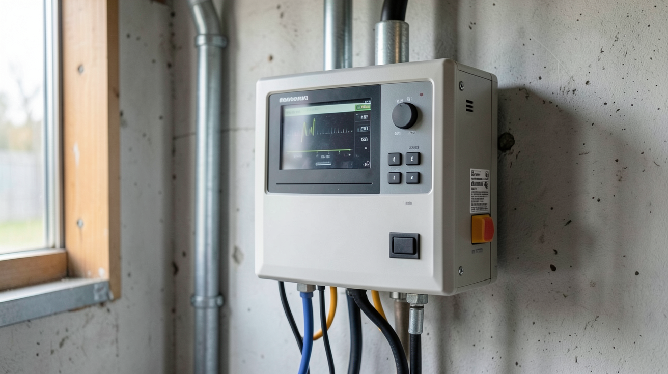 meilleur onduleur solaire hybride installé dans un garage technique pour un projet résidentiel