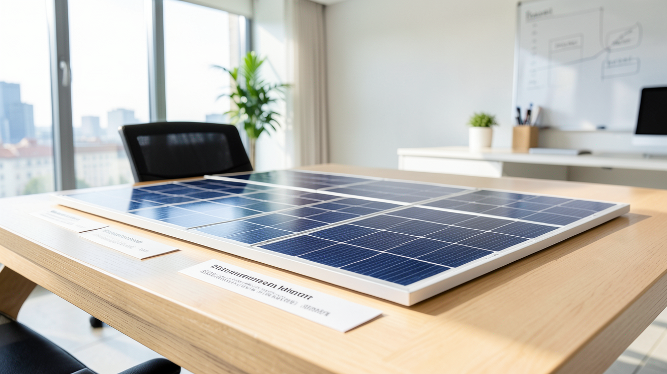 meilleur panneau photovoltaïque 2021 : classement des modèles par catégorie sur une table de bureau