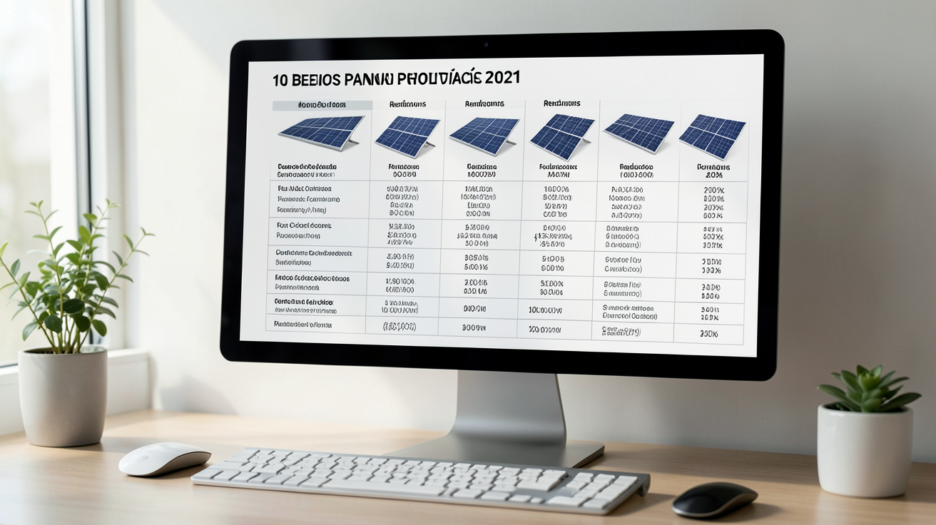 meilleur panneau photovoltaïque 2021 tableau comparatif détaillé des 10 modèles les plus populaires