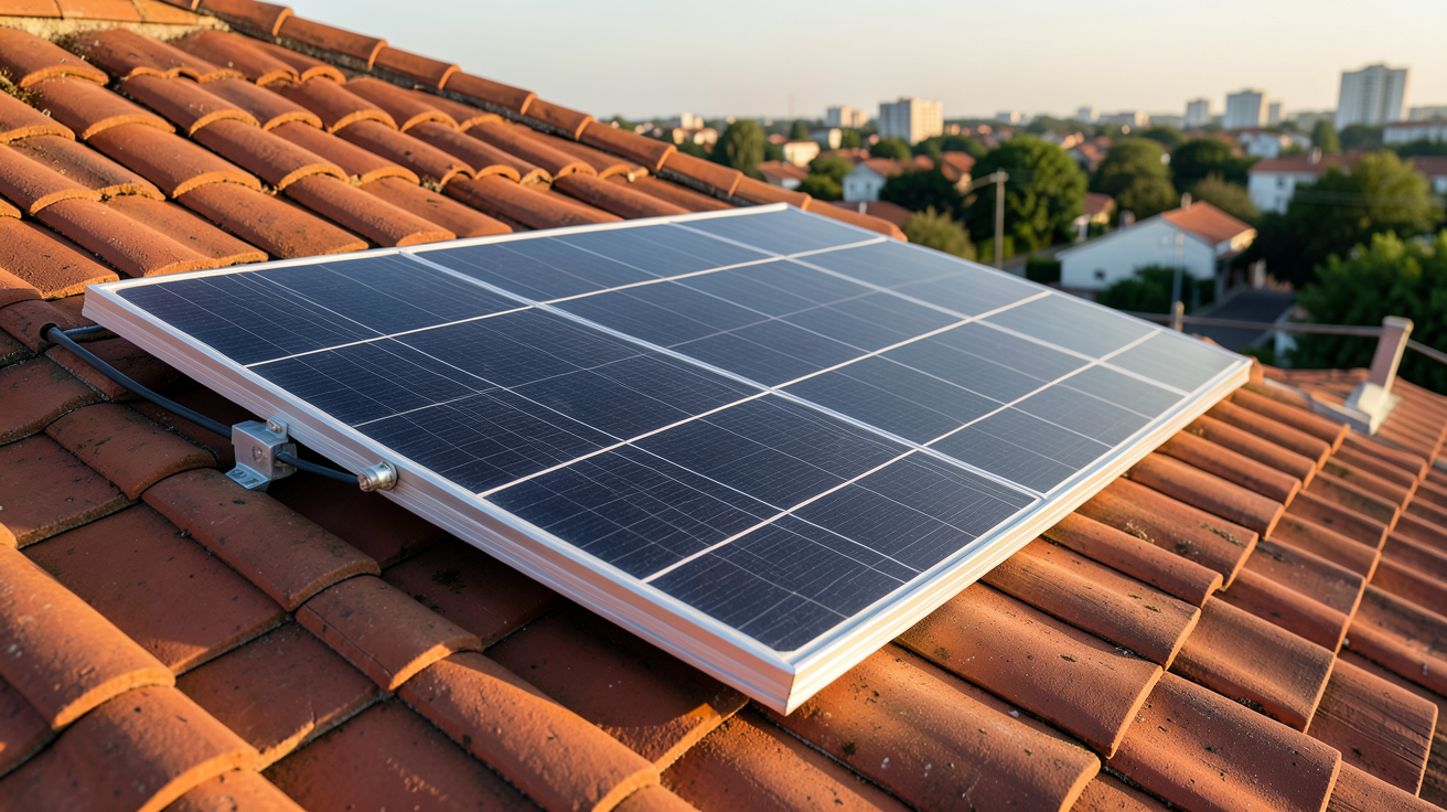 meilleur panneau photovoltaïque monocristallin illustrant les critères de sélection sur un toit