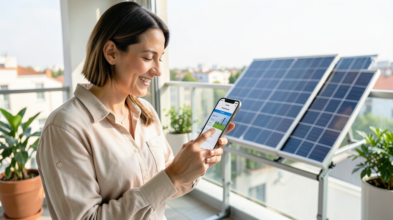 meilleur panneau solaire plug and play illustrant les économies d'énergie réalisées à domicile