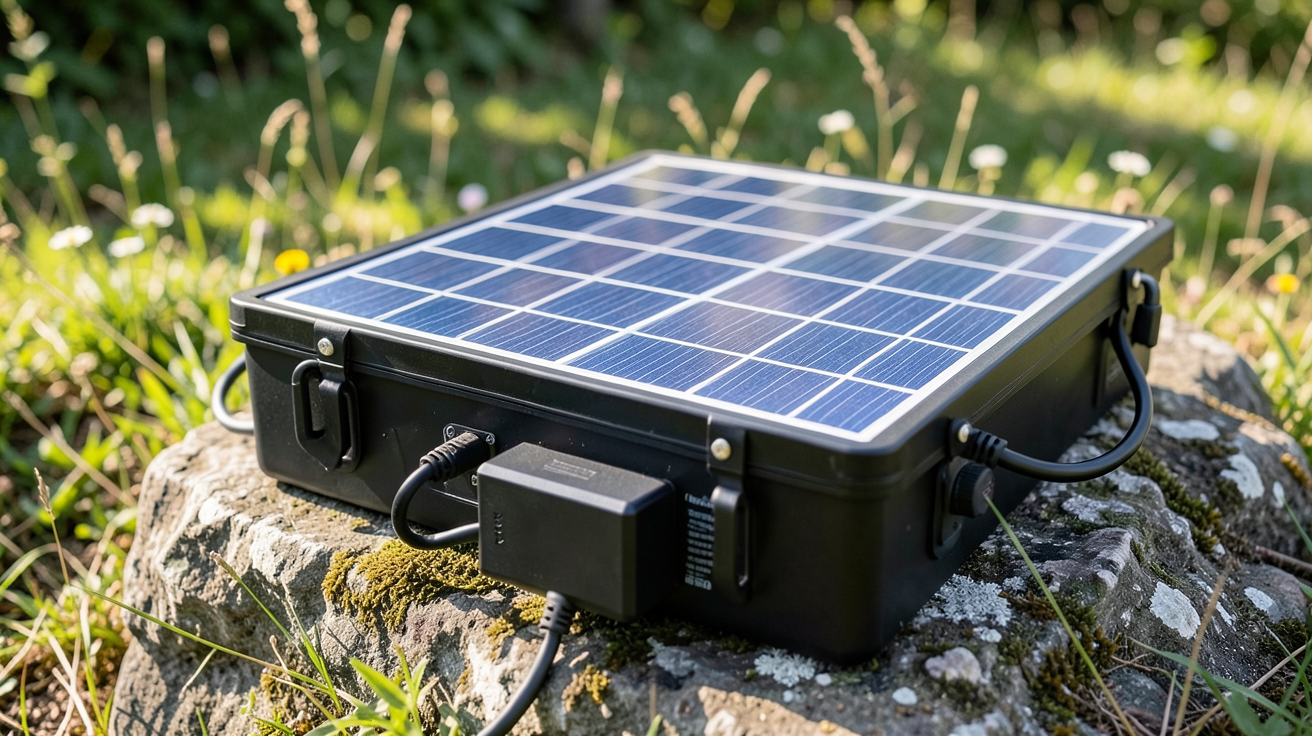 meilleur panneau solaire portable connecté à une batterie d’énergie extérieure