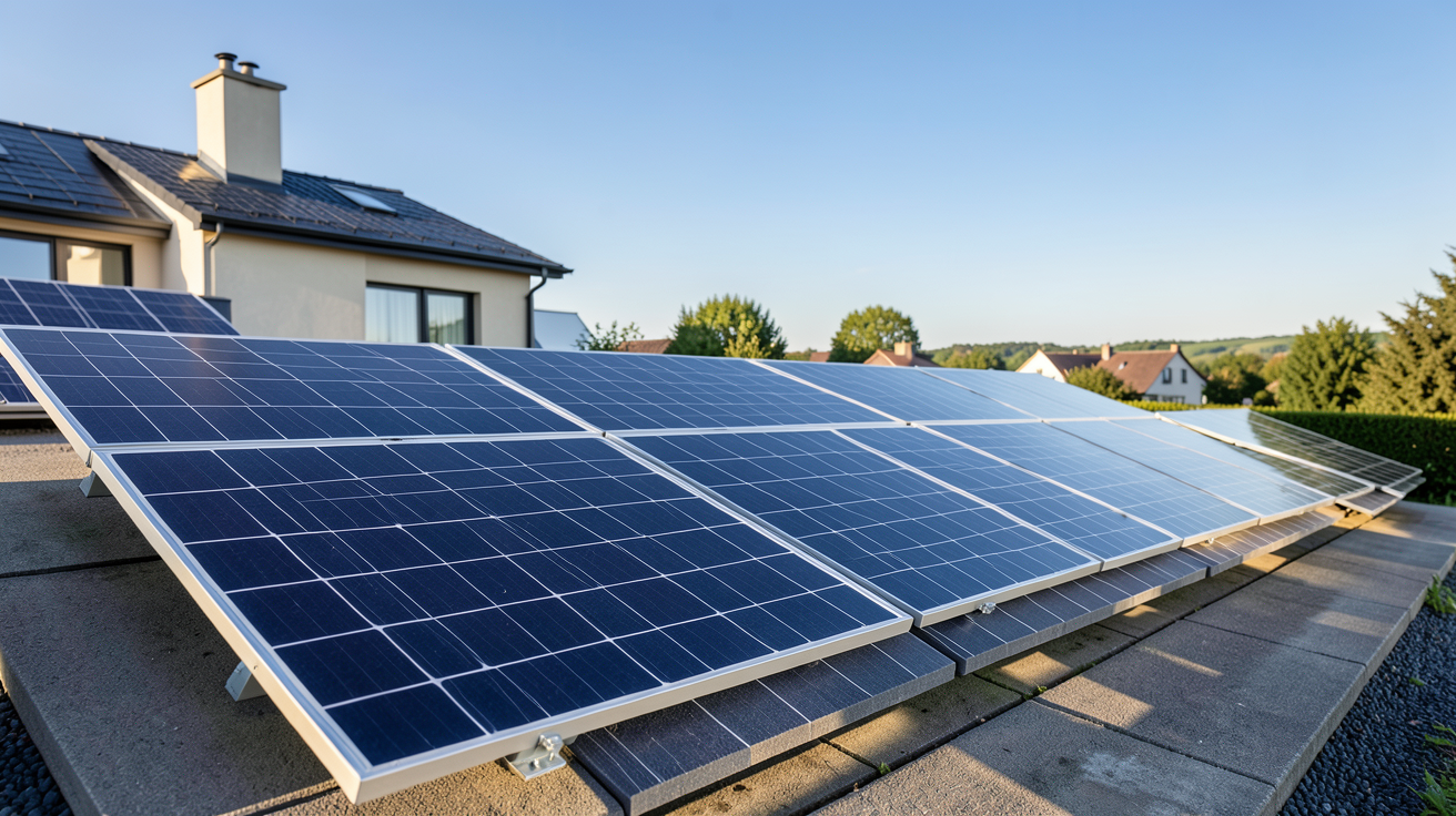 meilleur panneau solaire parmi le top 10 des marques françaises en 2026, exposé en extérieur