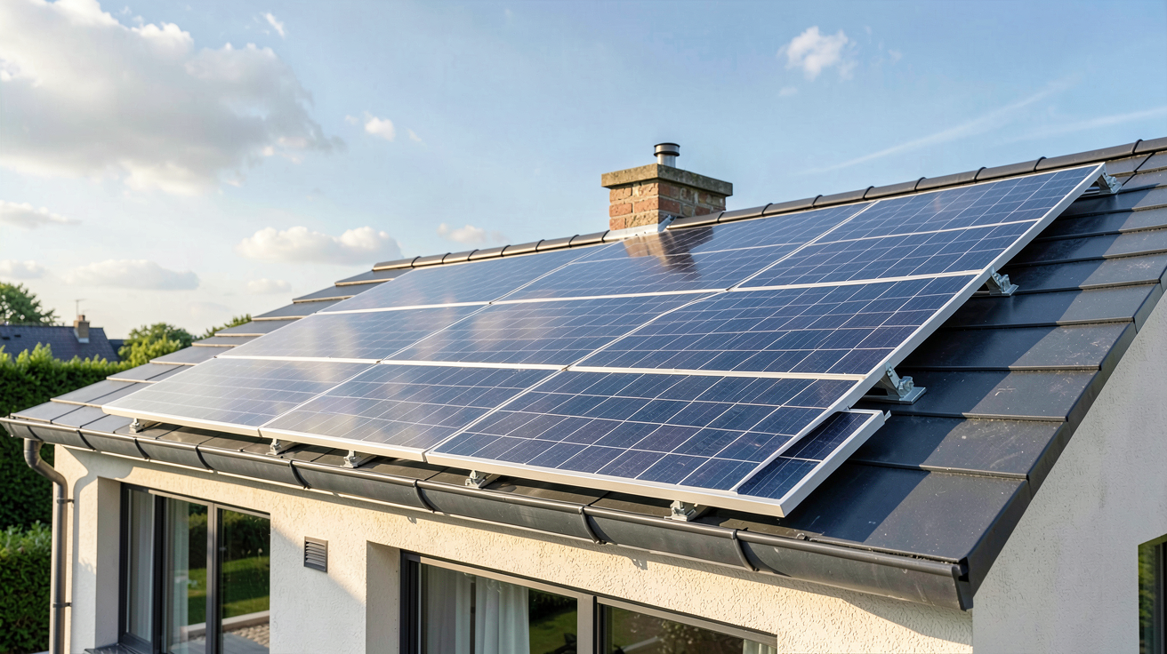 meilleur panneaux solaires 2022 comparatif 2024 top 15 installé sur toit de maison moderne