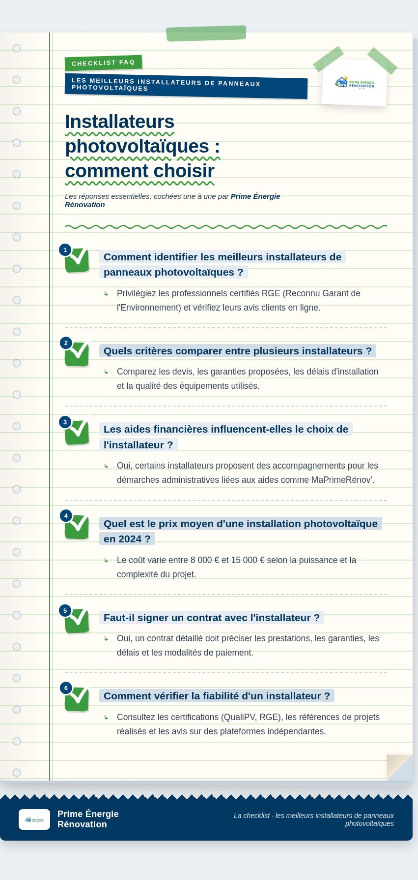 Infographie : Installateurs photovoltaïques : comment choisir