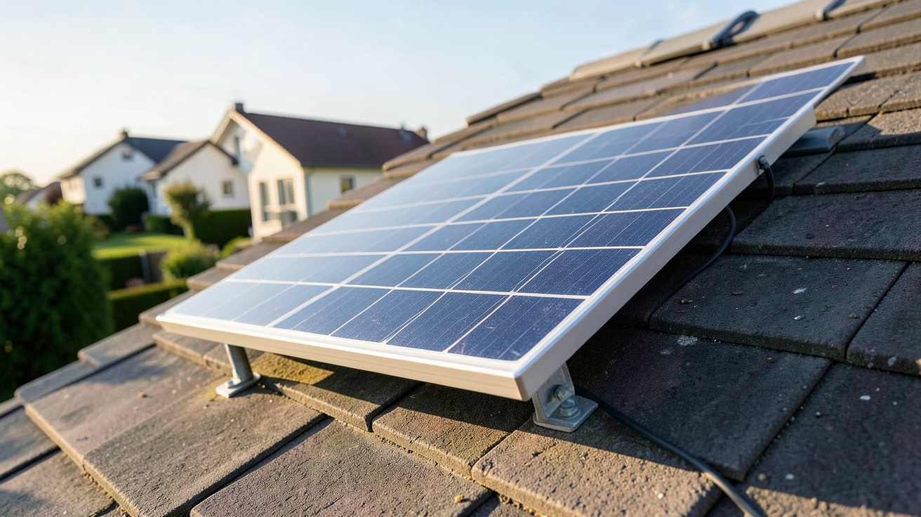 micro onduleur 300w installé sur un toit résidentiel pour une installation solaire