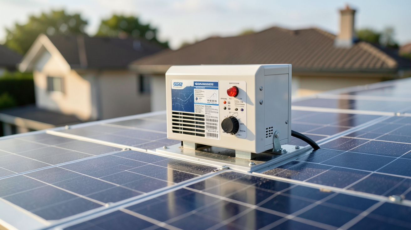 micro onduleur panneau solaire installé sur un panneau photovoltaïque en toiture