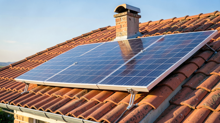 micro onduleur photovoltaïque installé sur le toit d'une maison
