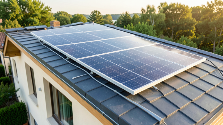 micro onduleur prix affiché sur une installation solaire résidentielle