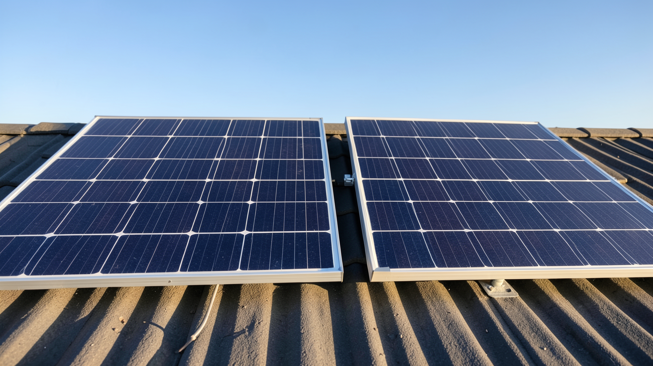 monocristallin ou polycristallin : rendement 2026, comparaison de panneaux solaires monocristallin et polycristallin sur un toit