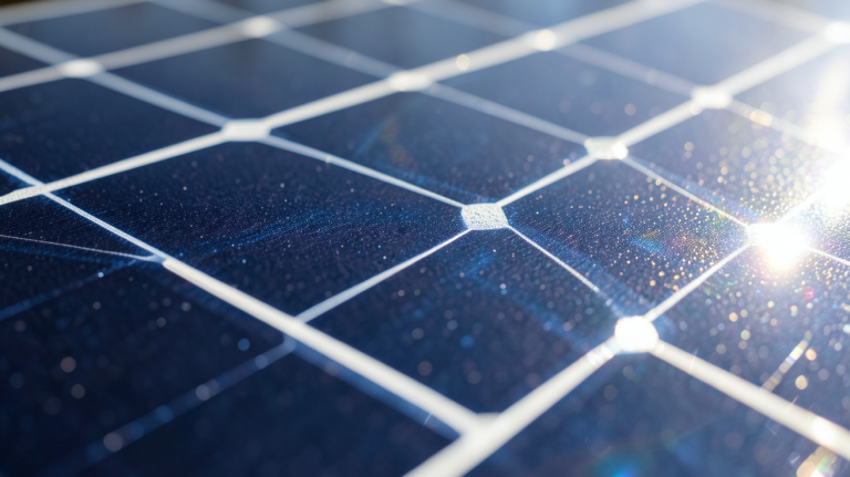 monocristallin sur une cellule de panneau solaire photovoltaïque haute performance