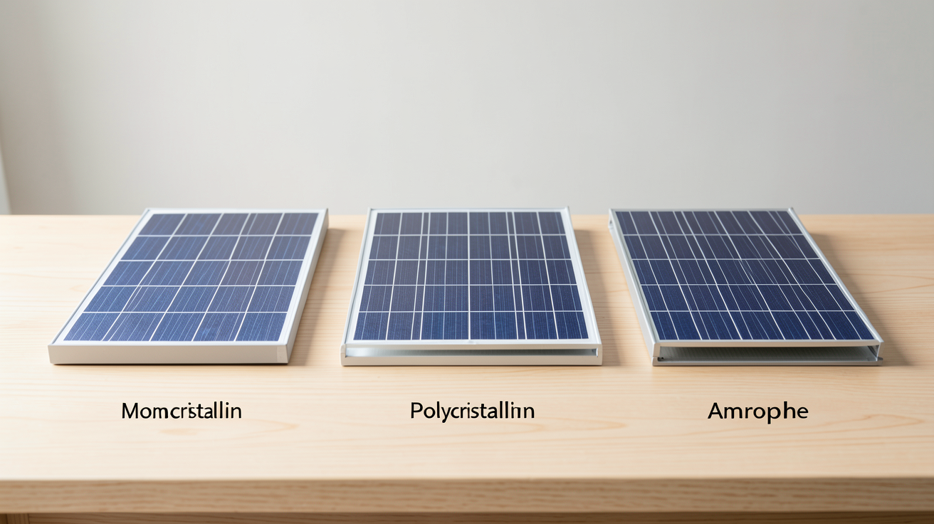 monocristallin polycristallin amorphe tableau comparatif détaillé des panneaux solaires