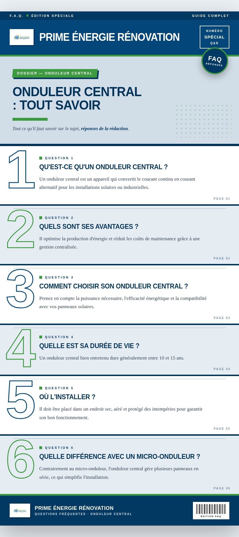 Infographie : Onduleur central : tout savoir