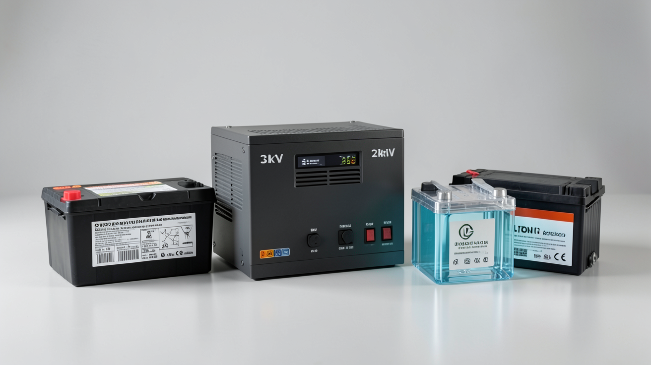 onduleur hybride 3kW 24V compatible avec batteries plomb-acide, gel et lithium